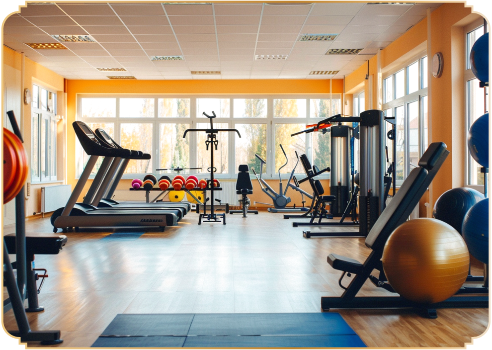 Residents working out in a fully equipped gym at MM Valley residential project