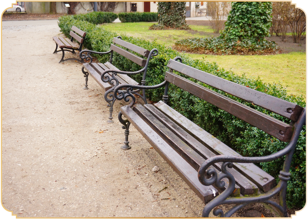 Peaceful seating space surrounded by greenery at MM Valley residential project